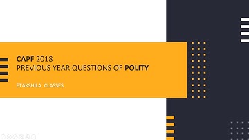 CAPF 2018 PYQ