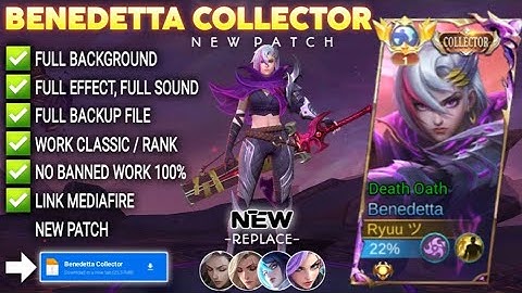 Script Skin Benedetta Collector - Death Oath No Password | Full Effect Voice | Patch Terbaru