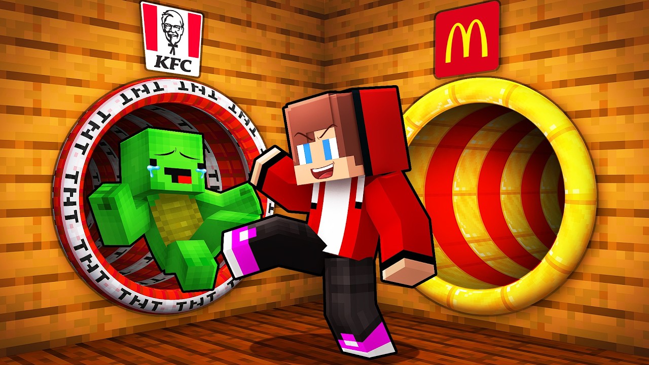 Mikey & JJ Choose Mcdonalds vs KFC SLIDE in Minecraft (Maizen)