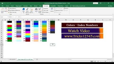 Excel VBA Macros: Color Index Along with Colors in Multiple Columns