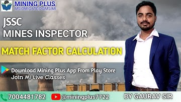 Match factor I Join GATE MN 2024 I Live class I Mining Plus I 7004481782