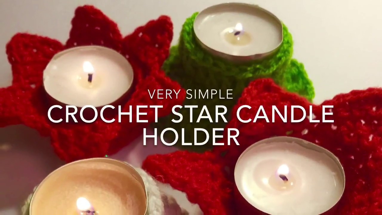 Crochet Star Tee Light holder