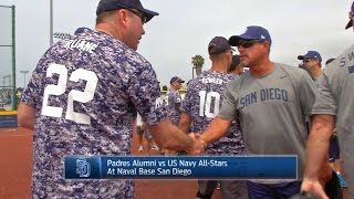 DET@SD: Padres alumni host softball game with Navy screenshot 5