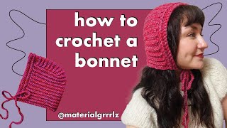 easy crochet bonnet tutorial | beginner friendly