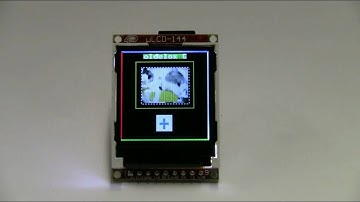 uLCD-144(GFX) powered by GOLDELOX-GFX2 Graphics processor.