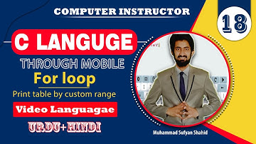 For loop || c/c++ || Urdu/Hindi