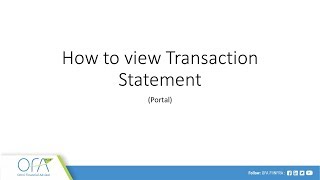 Client level Report - Transaction Statement Profile
