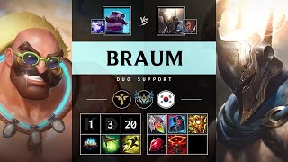 Braum Support vs Pantheon - KR Challenger Patch 25.21