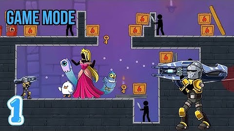 🕹 Boom Stick: Bazooka Puzzles - Mystery Tower - Game Modes - Tutorial Levels 1-13 - Gameplay