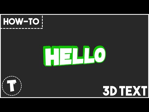 Video: So Erstellen Sie 3D-Text In Paint.net