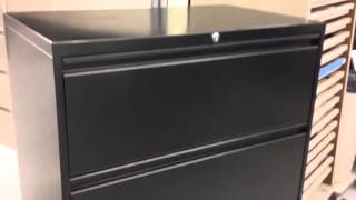 4 drawer lateral filing cabinet 30 black Office Specialty