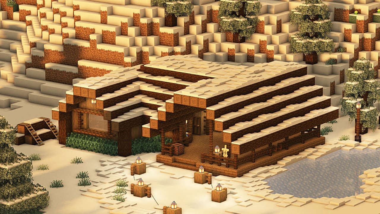 Minecraft How to Build an Ice Rink Bar YouTube