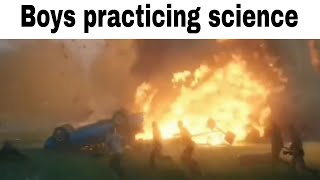 When Boys Practicing Science