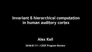 DOE CSGF 2018: Invariant and Hierarchical Computation in Human Auditory Cortex
