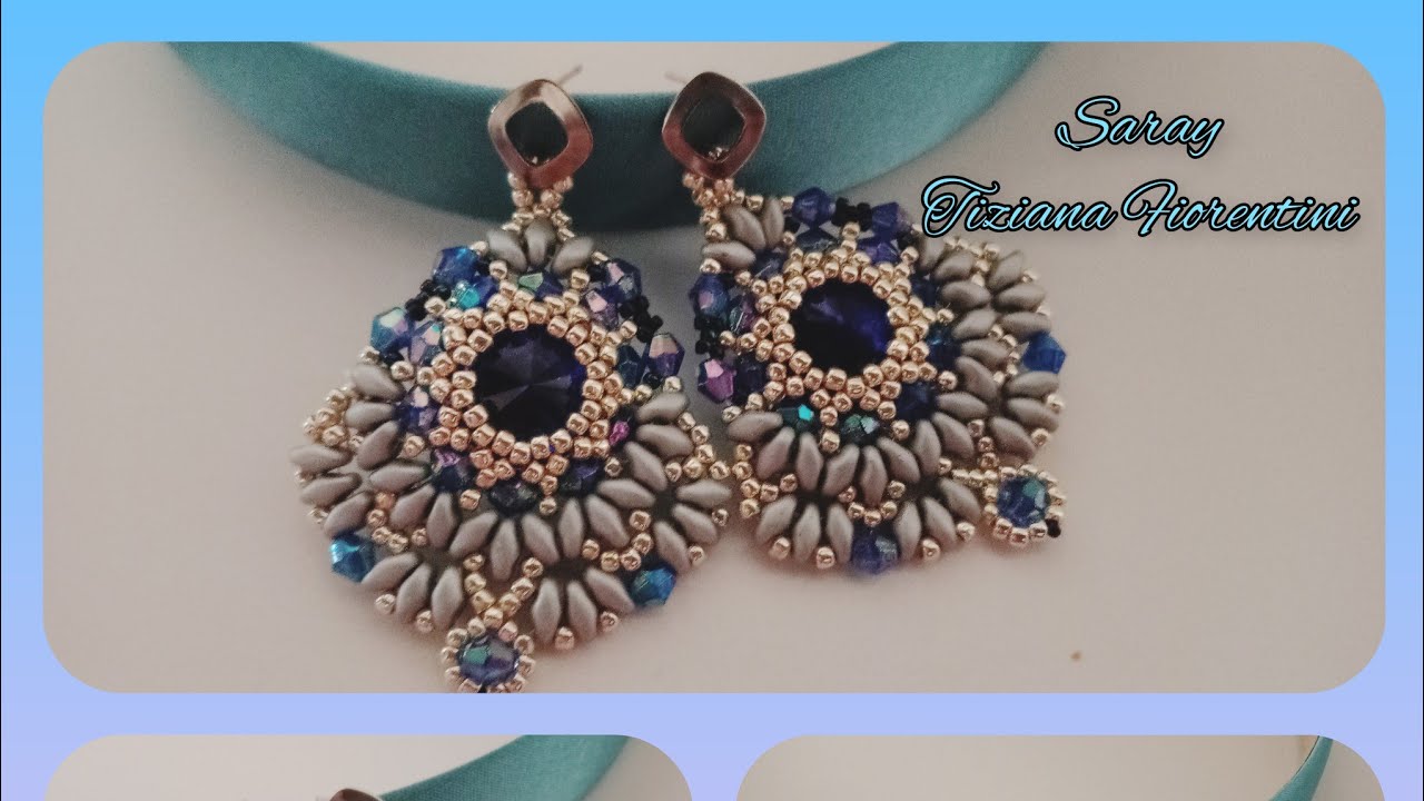 Tutorial Orecchini Saray con rocailles bicono e superduo