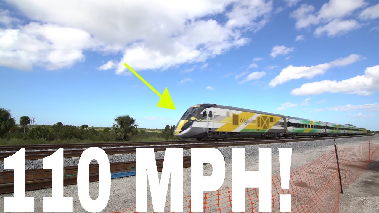 The Brightline Train HITTING 110 MPH! - YouTube
