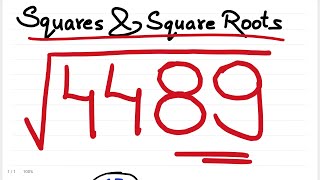 Square Root Of 4489 Square Root By Long Division Method Square Root Trick 4489 Rs Aggarwal