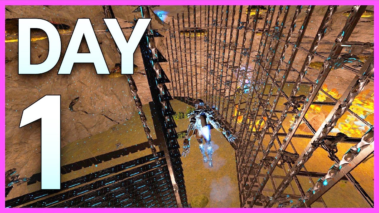Day 1 Claiming the MOST OVERPOWERED CAVE In ARK | Solo Mesa Ark PVP