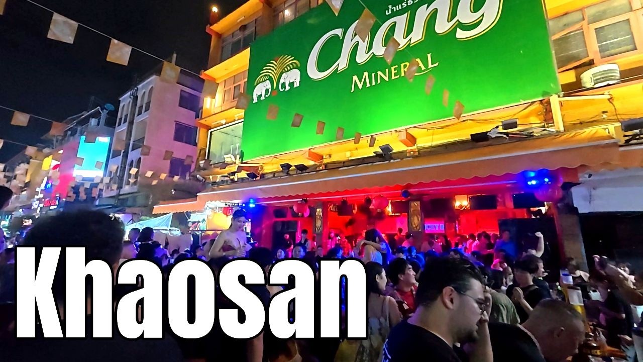 KhaosanAmbience | 4K No Talking | ASMR Travel Sounds & Relaxation #khaosan  #thailand