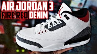 Air Jordan 3 SE Fire Red Denim Review and On Feet!