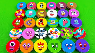 Looking Numberblocks in Alphabet Lore SLIME with Mini Circle Colorful Mix! Satisfying ASMR Videos