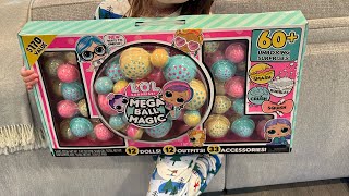 Unboxing lol doll mega ball magic