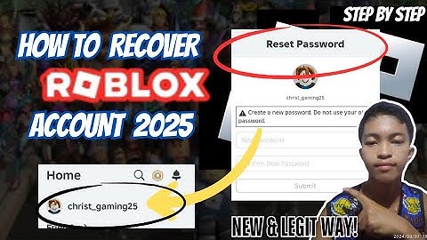 How to RESET FORGOTTEN ROBLOX PASSWORD