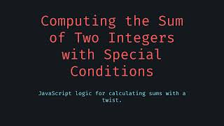 Compute the sum of the two given integers