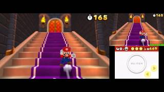 Super Mario 3D Land: Backwards Long Jump up the stairs. screenshot 5