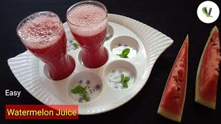 Homemade Easy Watermelon Juice // Watermelon juice recipe in 2 minutes .