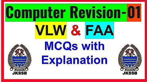 Computer Revision-01 || VLW & FAA