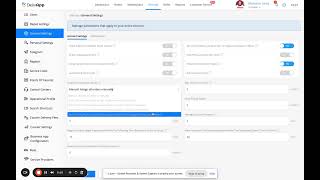 DelivApp - Existing Algorithm Settings