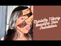 NEW! Charlotte Tilbury Beautiful Skin Foundation 1st Impression &amp; Wear Test Shades 9 Warm &amp; 10 Warm