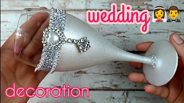 Wedding glass decoration | beautiful idea ⁦♥️⁩⁦♥️⁩DIY HOME