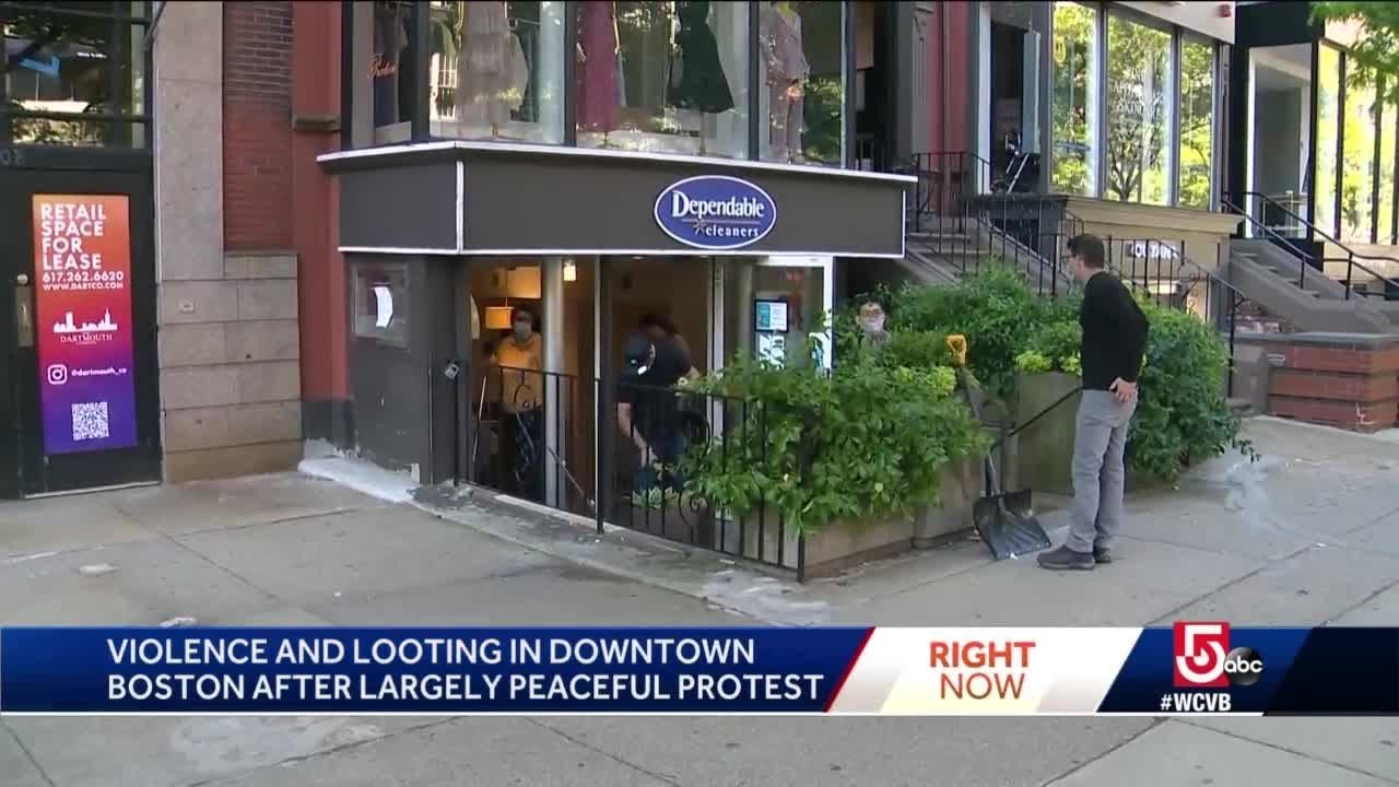 Businesses about to reopen looted during riots in Boston