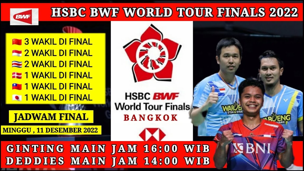 jadwal bwf world tour finals 2022 hari ini