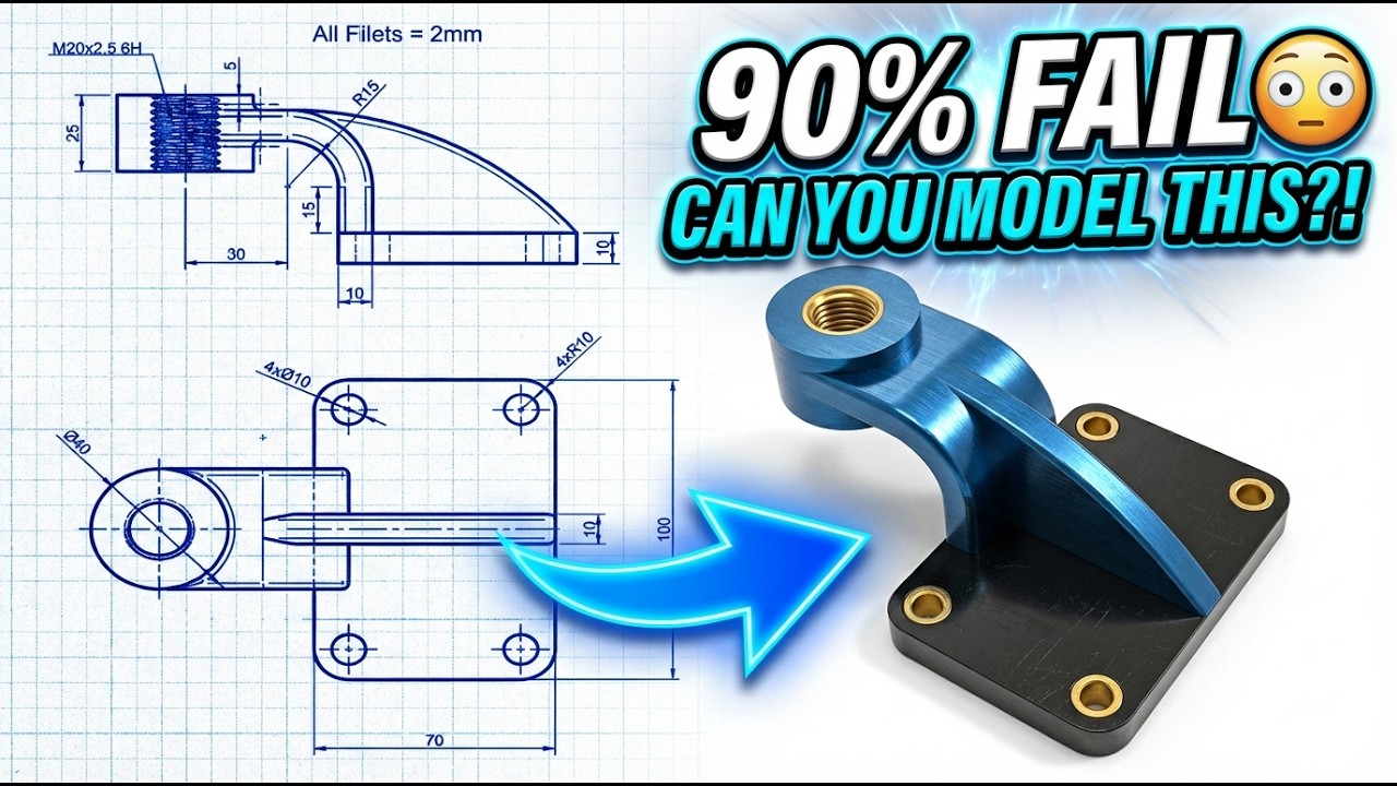 FreeCAD — Полный пошаговый учебник для начинающих. Упражнение 20.