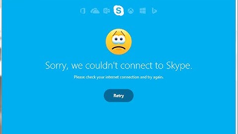 Skype Issue (Sorry, we couldn