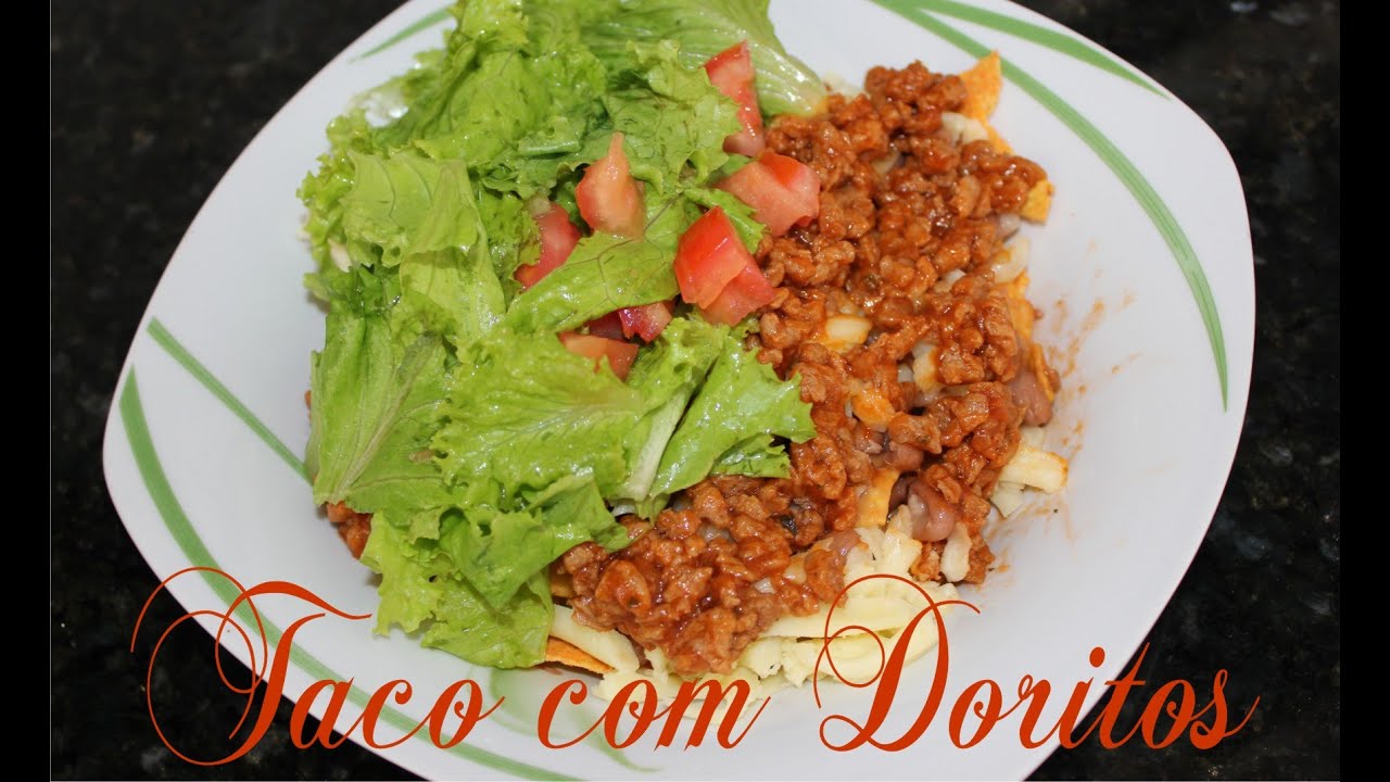 Receita Fácil: Taco Mexicano com doritos | Comida Mexicana Receita Fácil: Taco Mexicano com doritos | Comida Mexicana