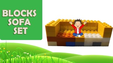 How to make a sofa set with plastic building blocks