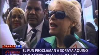 El PUN proclama a Soraya Aquino como candidata presidencial