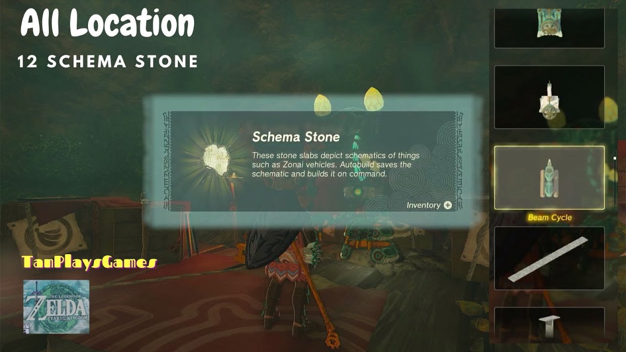 Schema Stone Location : Zelda Tears Of The Kingdom.