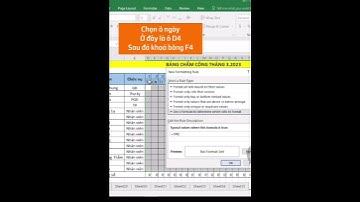 Tự động Tô màu ngày thứ 7,chủ nhật bảng chấm công excel#excel #tinhocvanphong