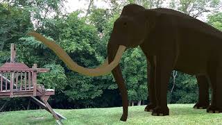 Two different Mammoths in augmented reality. Which one do you like more? #shorts