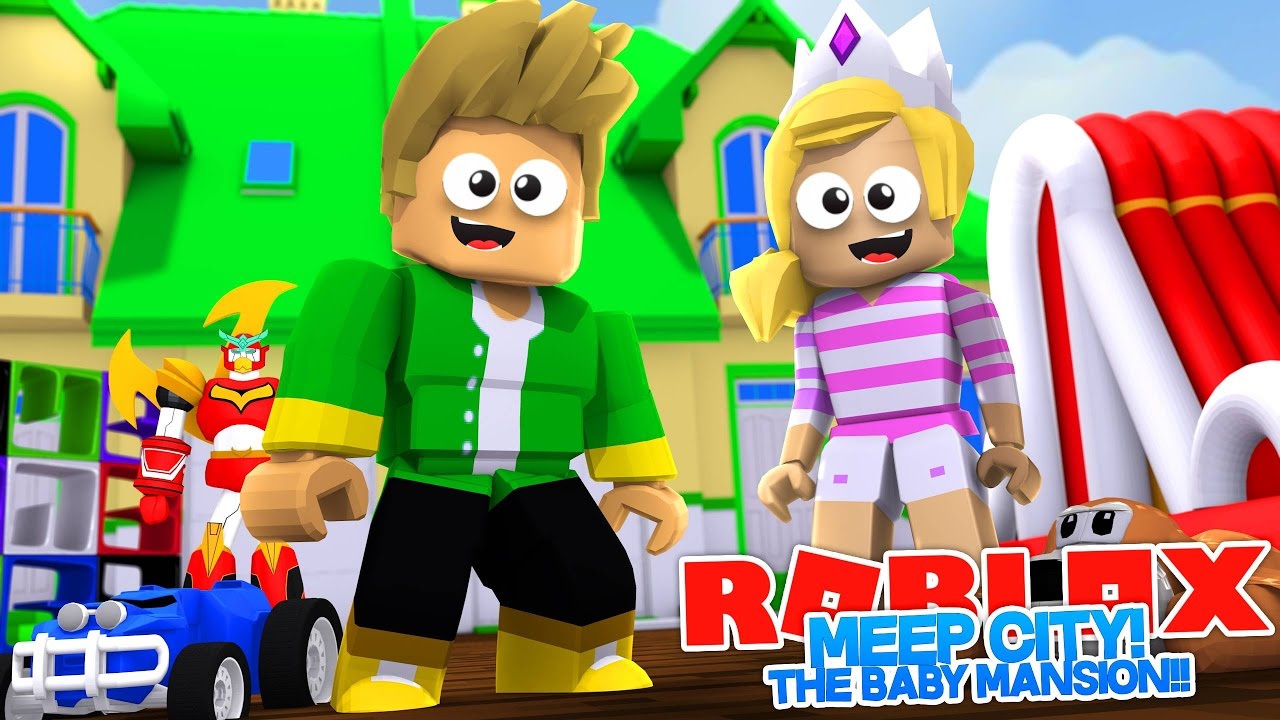 Roblox Meep City Baby Hugo Builds A Baby Mansion W Baby Leah