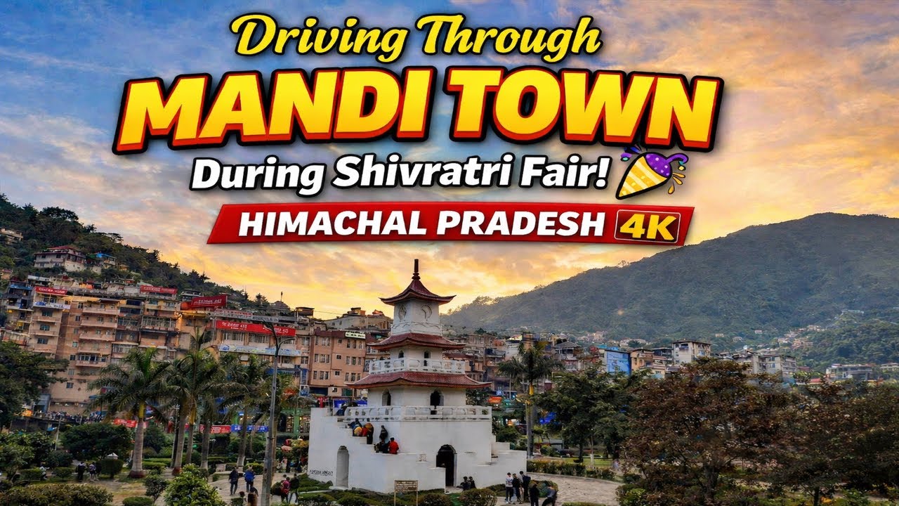 Driving Through Mandi town During Shivratri Fair 🎉 | Himachal Pradesh | 4K