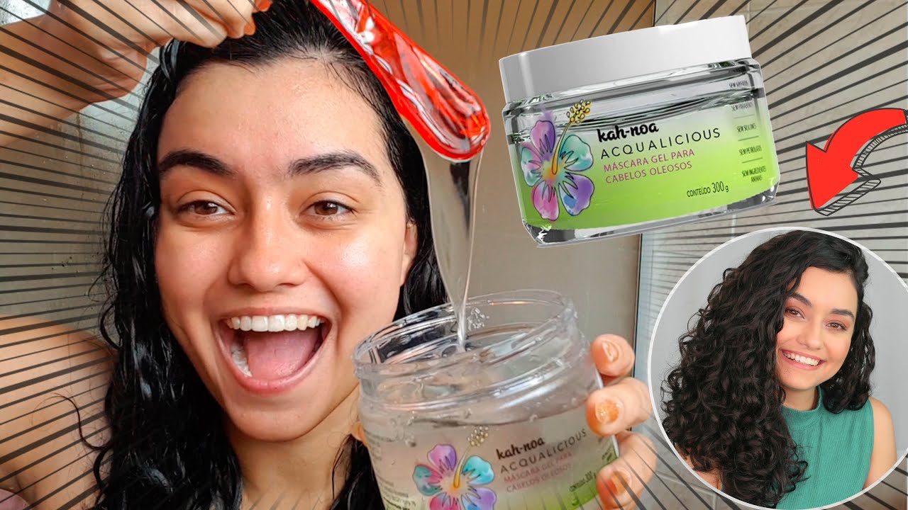 MÁSCARA EM GEL? 😱 FUNCIONA? Testei Acqualicious- Kah Noa [no poo- vegan] | Morena Raiz