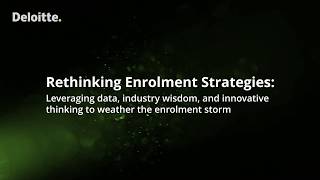 Rethinking Enrolment Strategies