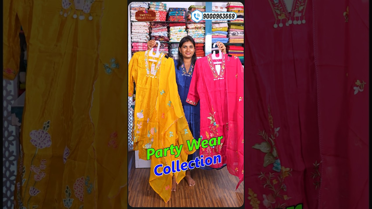 Pure Chinon Party Wear ✨3 Gorgeous Colours 💃 Budget-Friendly Wedding Collection 💍Limited Stock