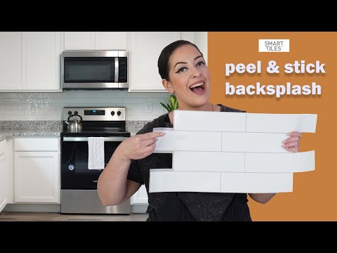 DIY PEEL & STICK BACKSPLASH!! FT. THE SMART TILES 